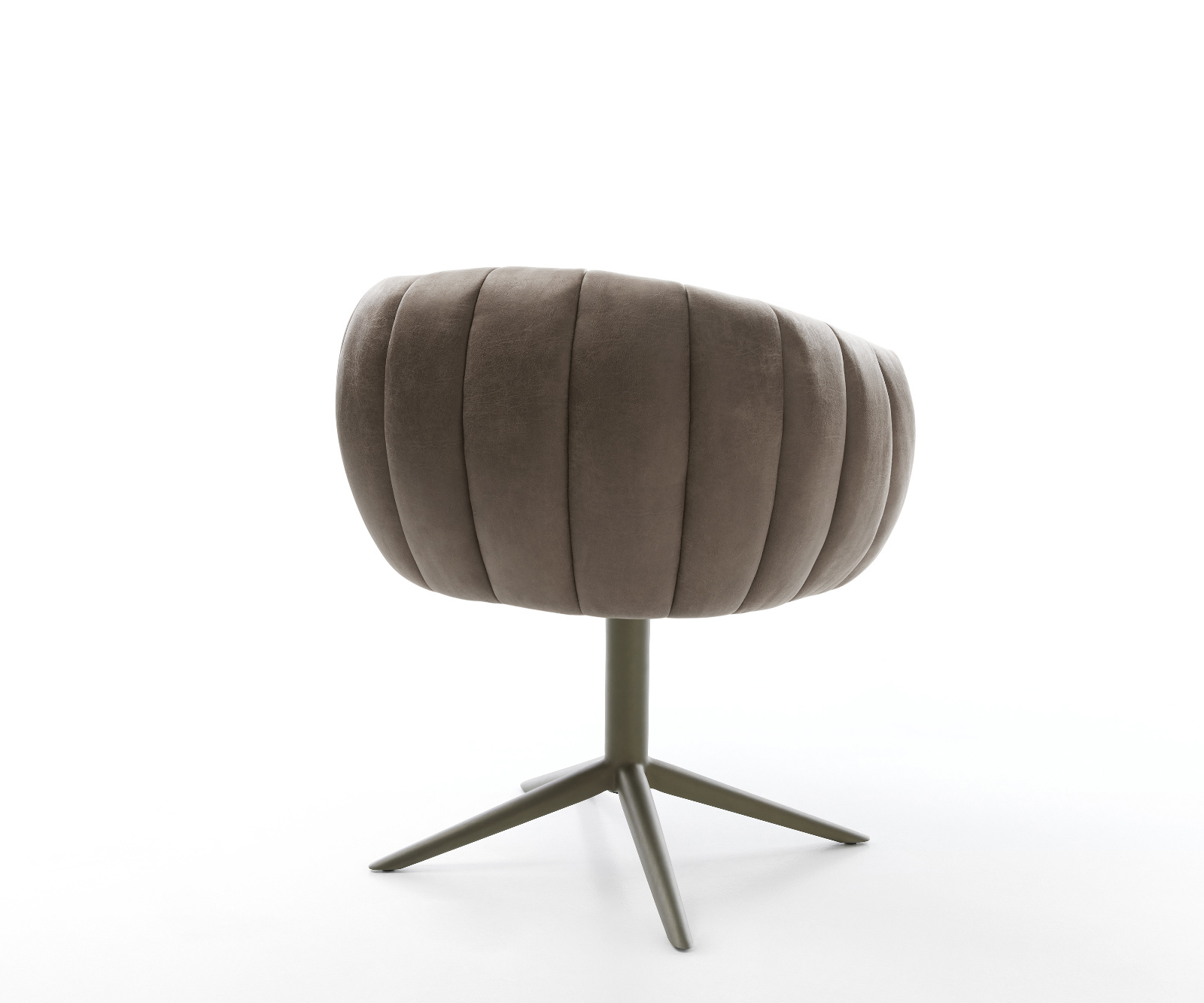 Jídelní židle Jada-Flex mikrovlákno taupe vintage podnož křížová titanová barva 360° otočný houpací funkce taštičkové pružiny - Obrázek 5