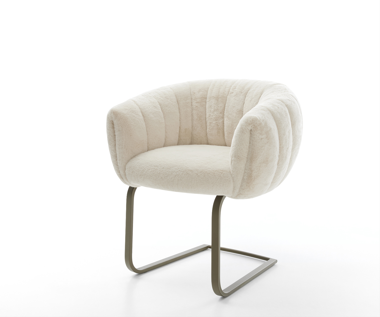 Jídelní židle Jada-Flex plyšový manšestr krémová bílá jídelní židle plochá titanová barva taštičkové pružiny