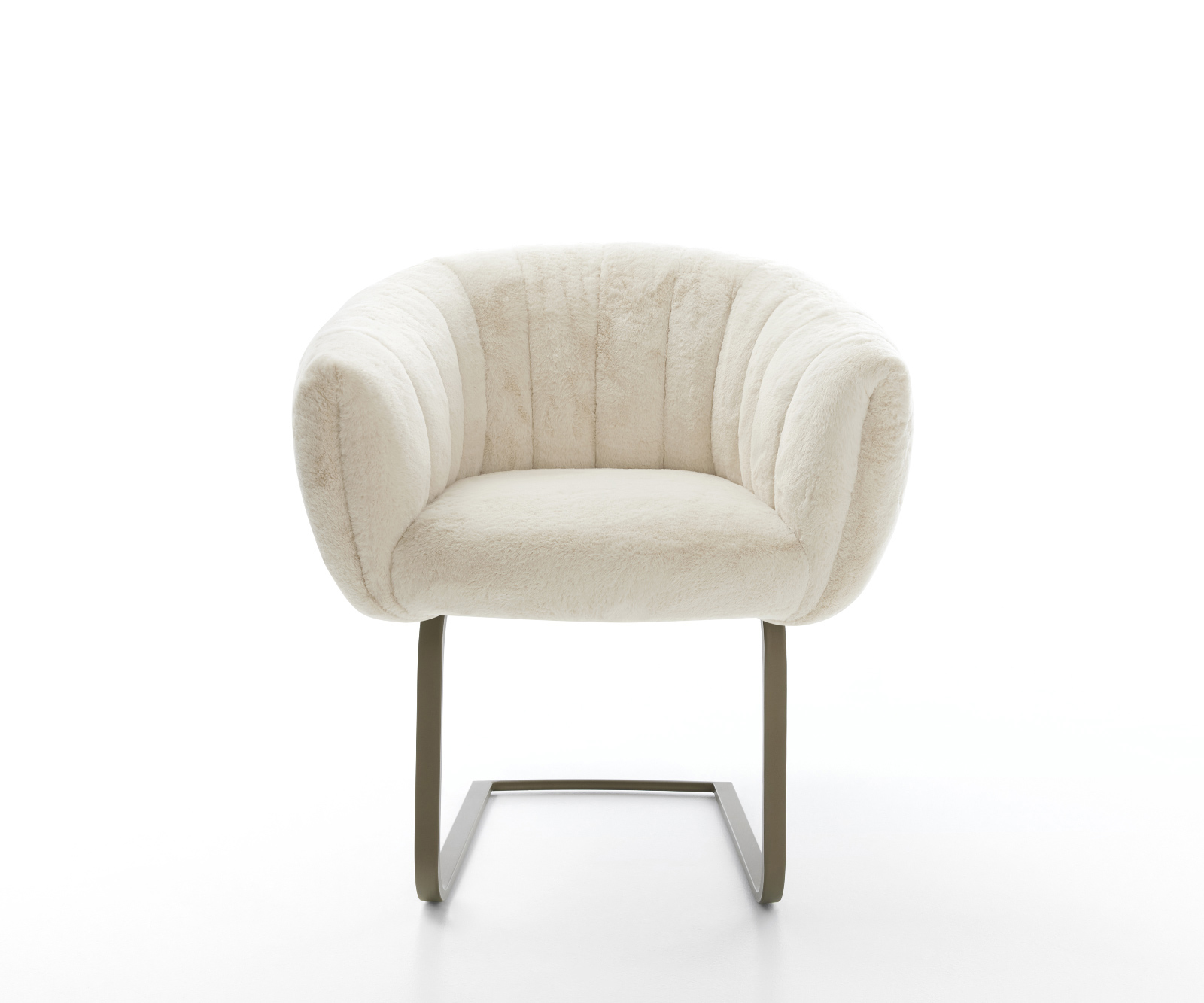 Jídelní židle Jada-Flex plyšový manšestr krémová bílá jídelní židle plochá titanová barva taštičkové pružiny - Obrázek 2