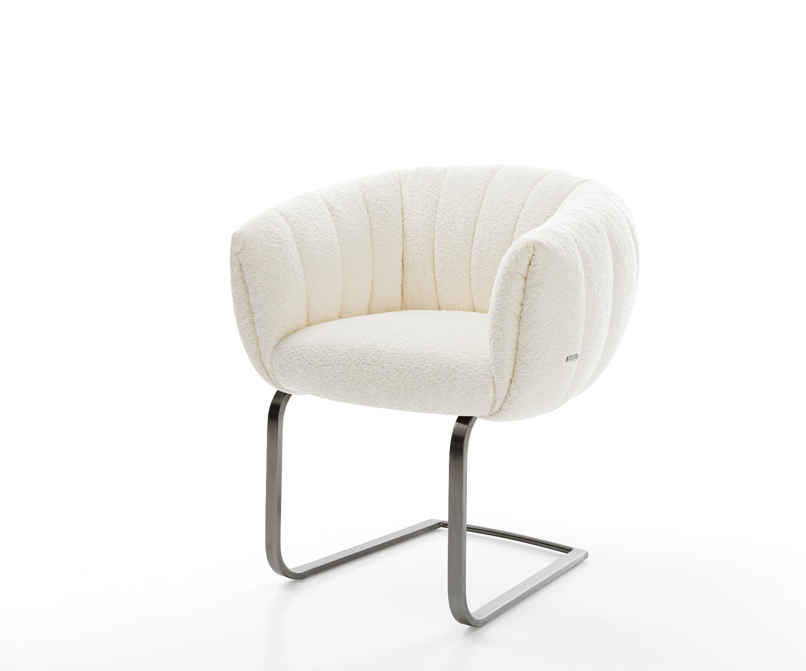 Jídelní židle Jada-Flex bouclé bílá jídelní židle plochá antracitová taštičkové pružiny