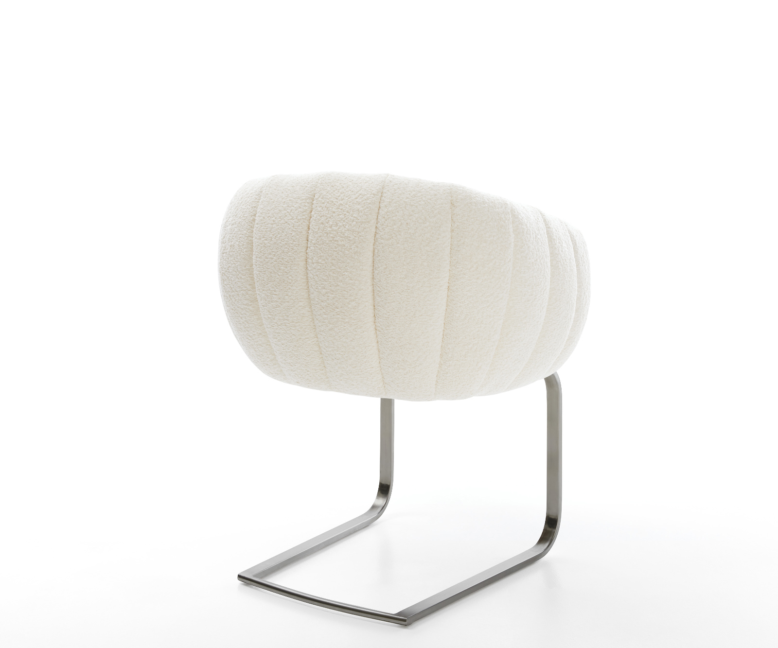 Jídelní židle Jada-Flex bouclé bílá jídelní židle plochá antracitová taštičkové pružiny - Obrázek 5