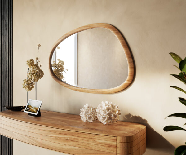 Zrcadlo Cermin 82×55 cm akácie Aura