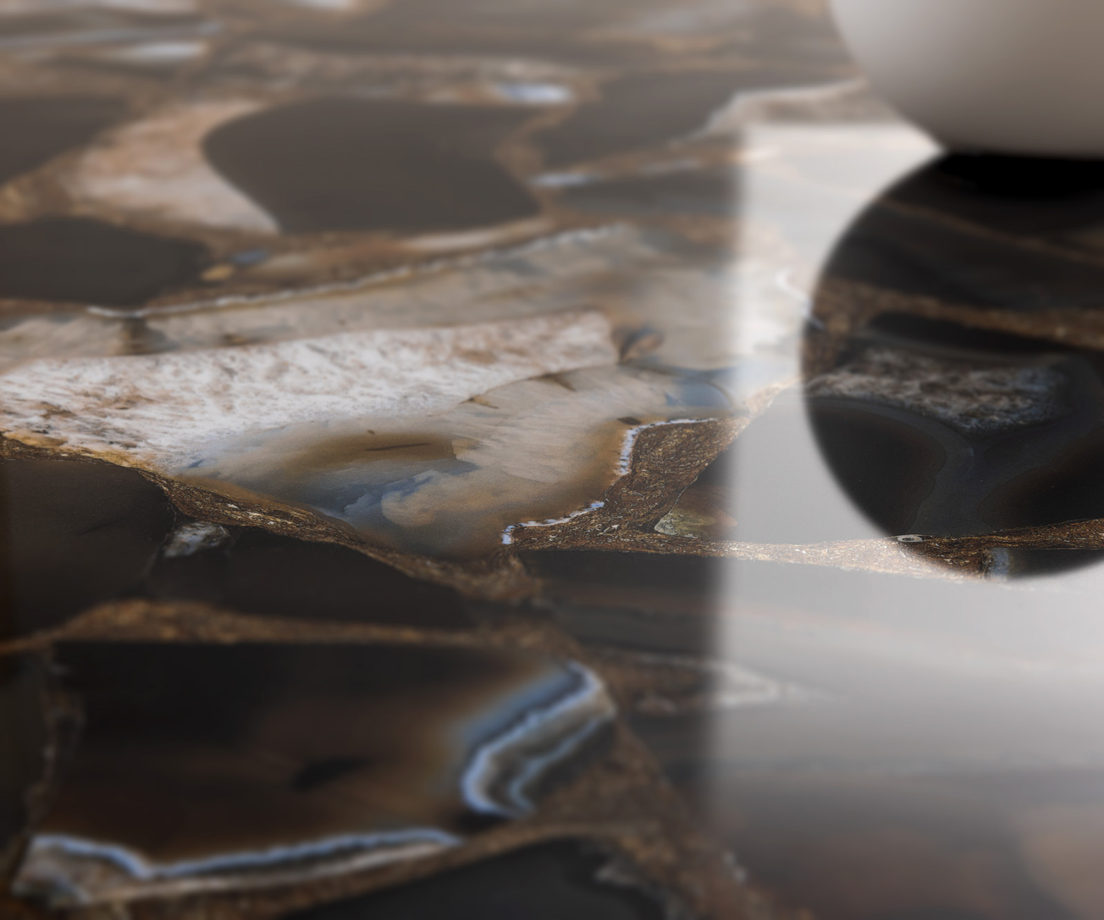 Jídelní stůl Edge oválný 280x130 cm keramika Iris FMG Agatablack Infinity kov černá - Obrázek 5