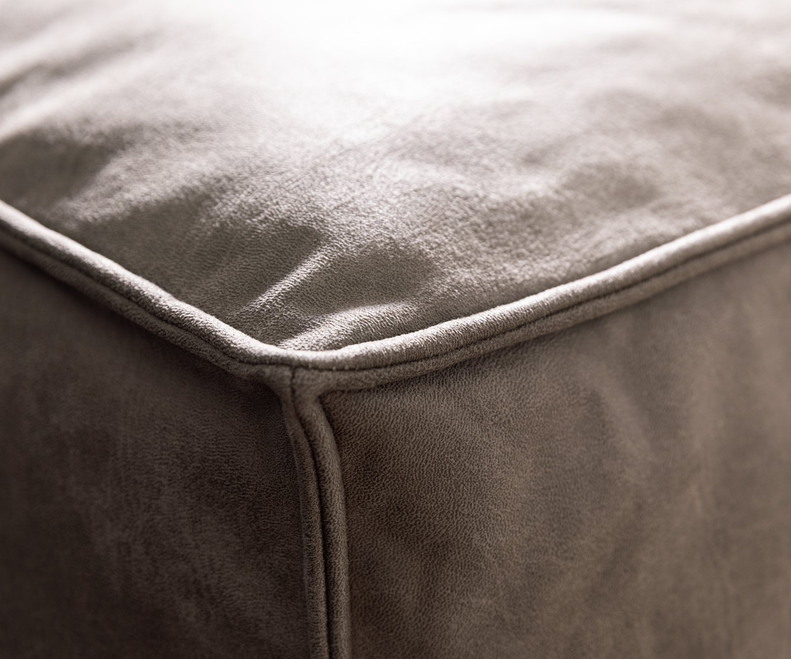 Pohovka ve tvaru "U" Freestyle 360x290 cm mikrovlákno taupe vintage lemování - Obrázek 5