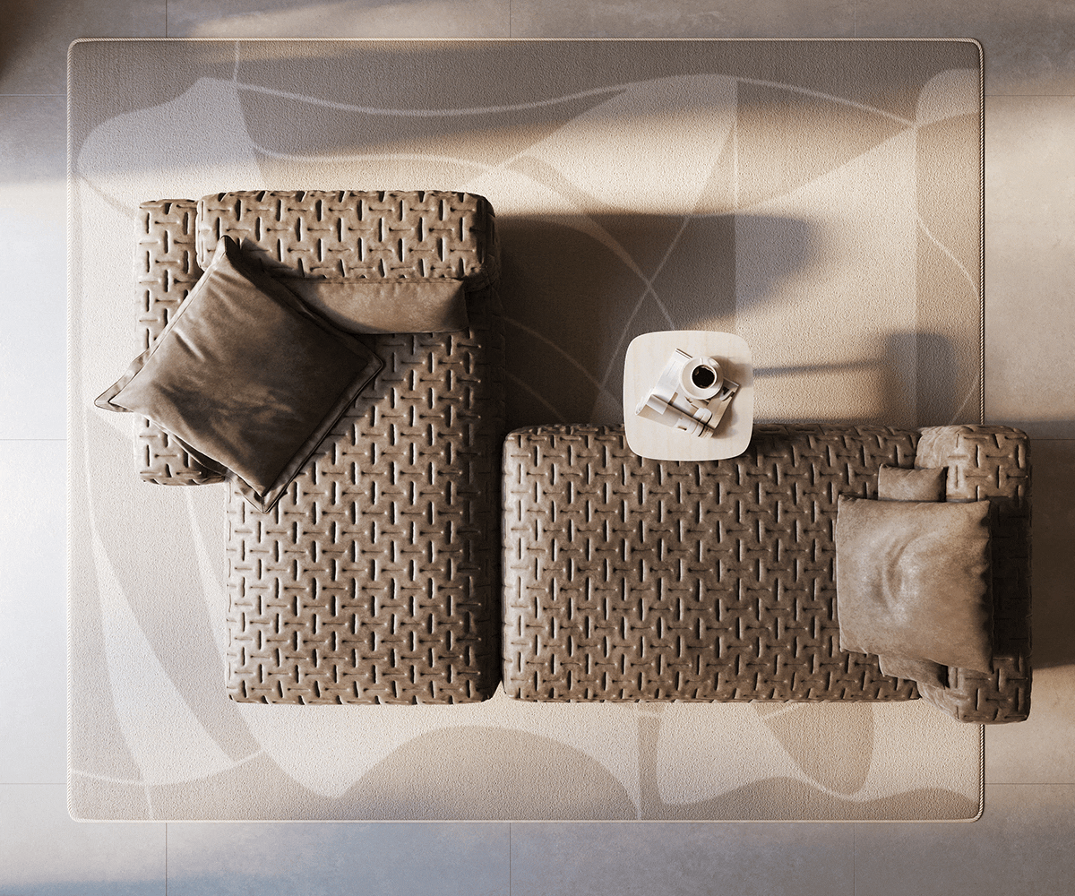 Rohová pohovka Freestyle 310x200 cm mikrovlákno taupe vintage prošívaná - Obrázek 6