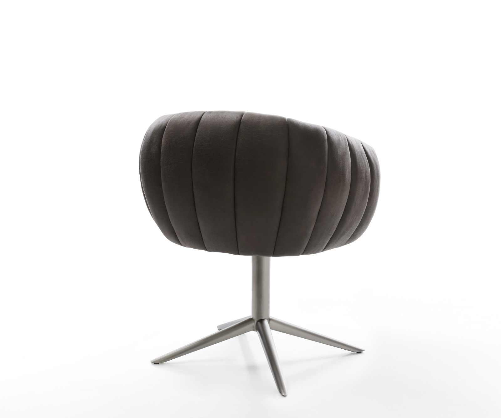 Jídelní židle Jada-Flex mikrovlákno antracit vintage křížová podnož grafit 360° otočný houpací funkce taštičkové pružiny - Obrázek 5