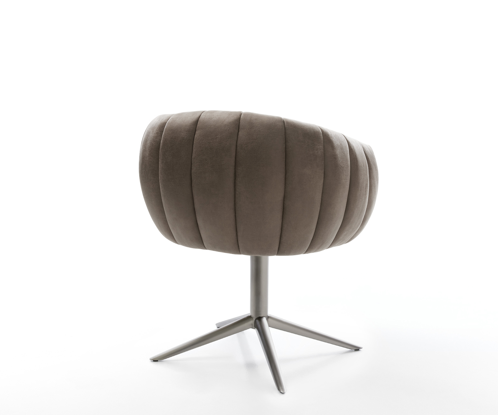 Jídelní židle Jada-Flex mikrovlákno taupe vintage křížová podnož grafit 360° otočný houpací funkce taštičkové pružiny - Obrázek 5