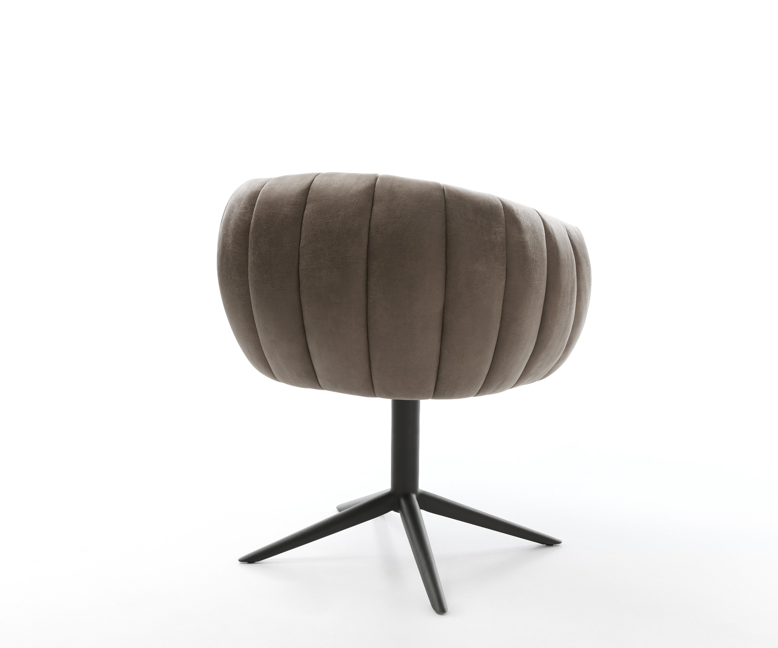 Jídelní židle Jada-Flex mikrovlákno taupe vintage černá křížová podnož otočný o 360° houpací funkce taštičkové pružiny - Obrázek 5