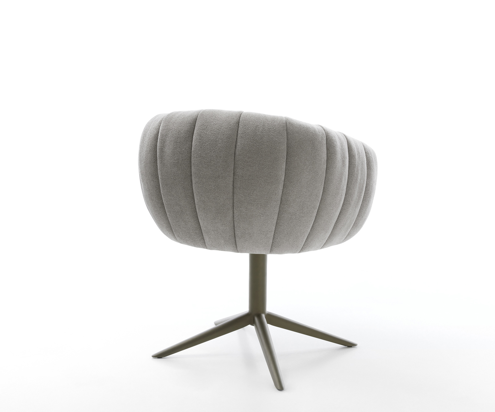 Jídelní židle Jada-Flex strukturovaná látka Měkký šedá křížová podnož Titanová barva 360° otočný houpací funkce taštičkové pružiny - Obrázek 5