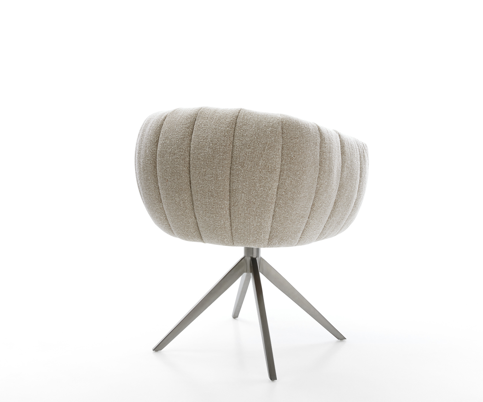 Jídelní židle Jada-Flex tkanina Měkký béžová křížová podnož široká grafitová 360° otočná houpací funkce taštičkové pružiny - Obrázek 5