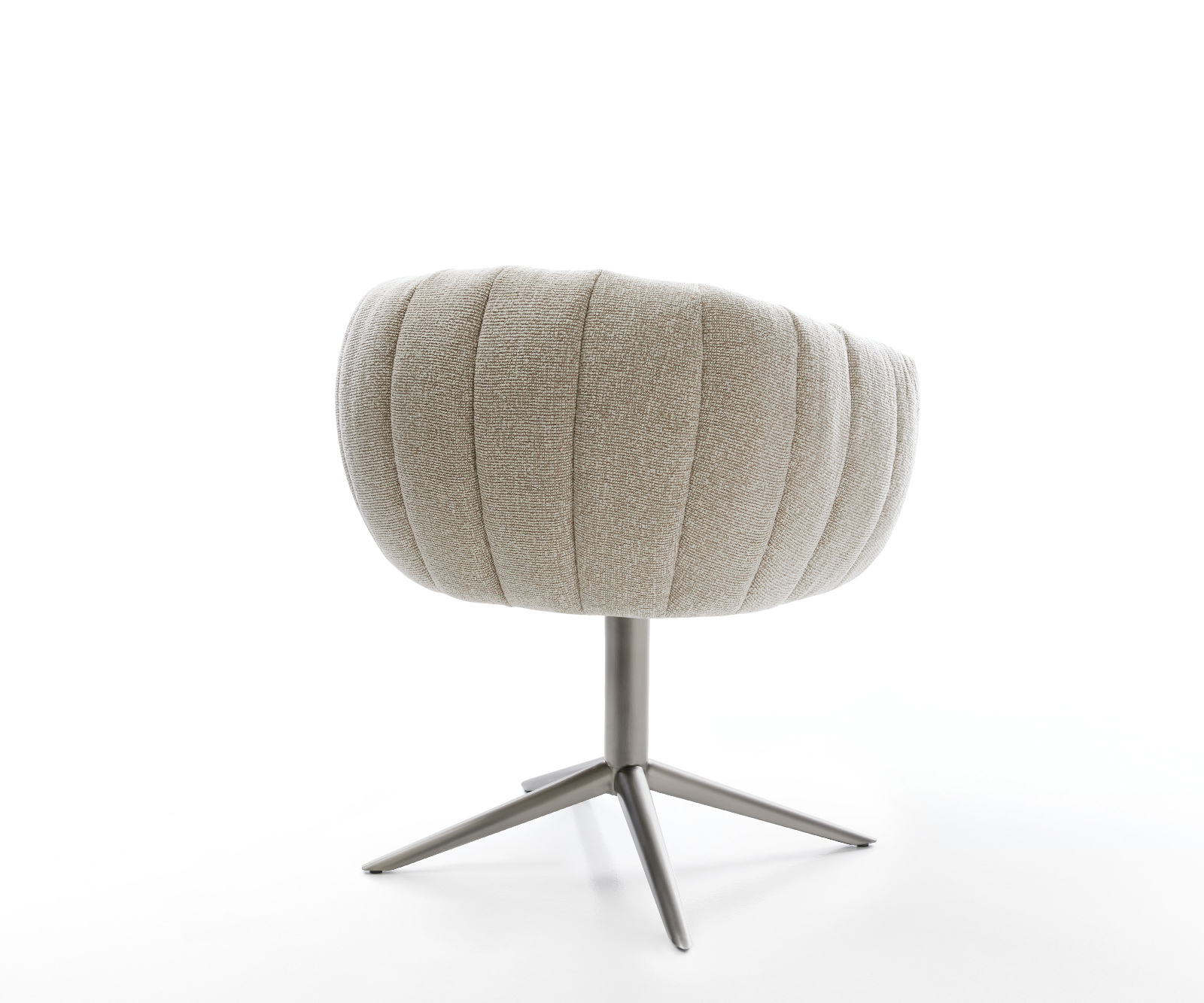 Jídelní židle Jada-Flex tkanina měkký béžová křížová podnož grafit 360° otočný houpací funkce taštičkové pružiny - Obrázek 5