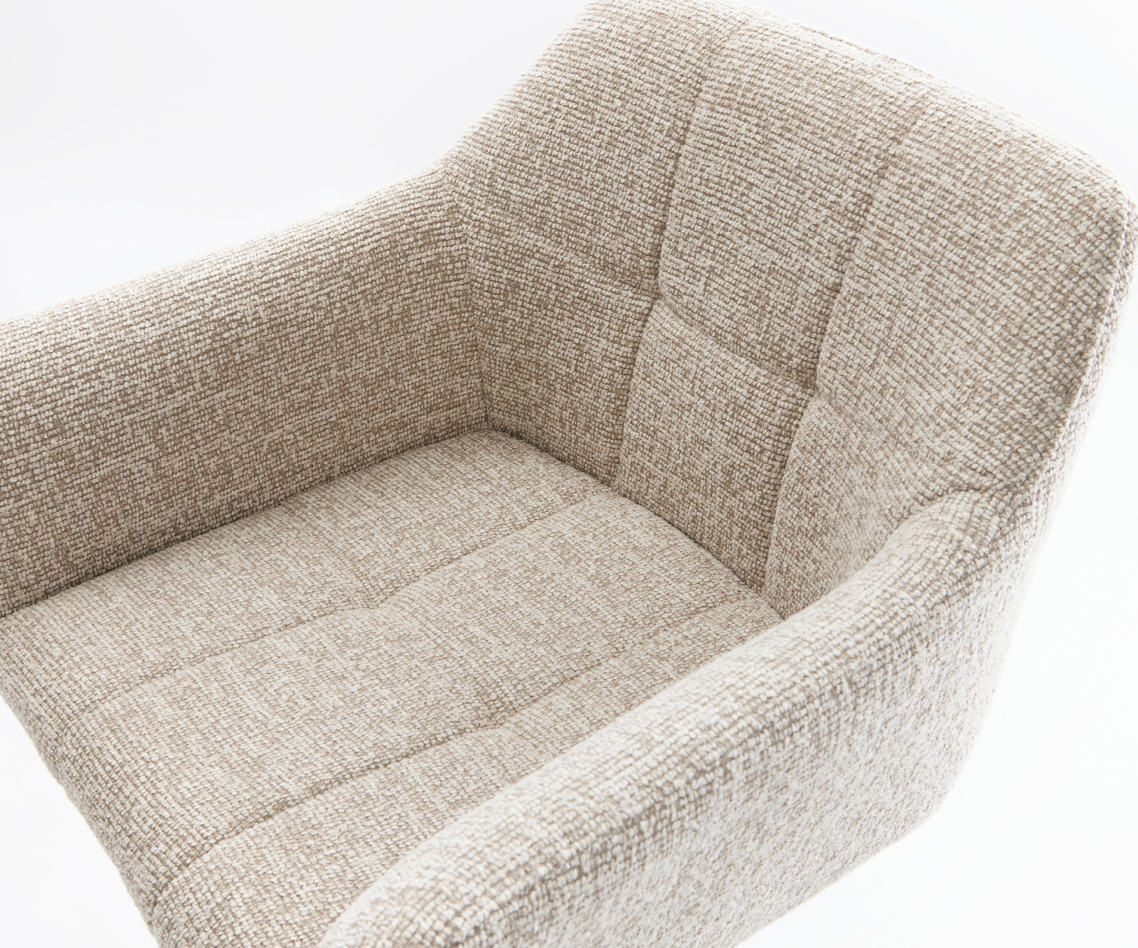 Barová židle Yulo-Flex látka Měkký béžová tenká podnož kov černá - Obrázek 4