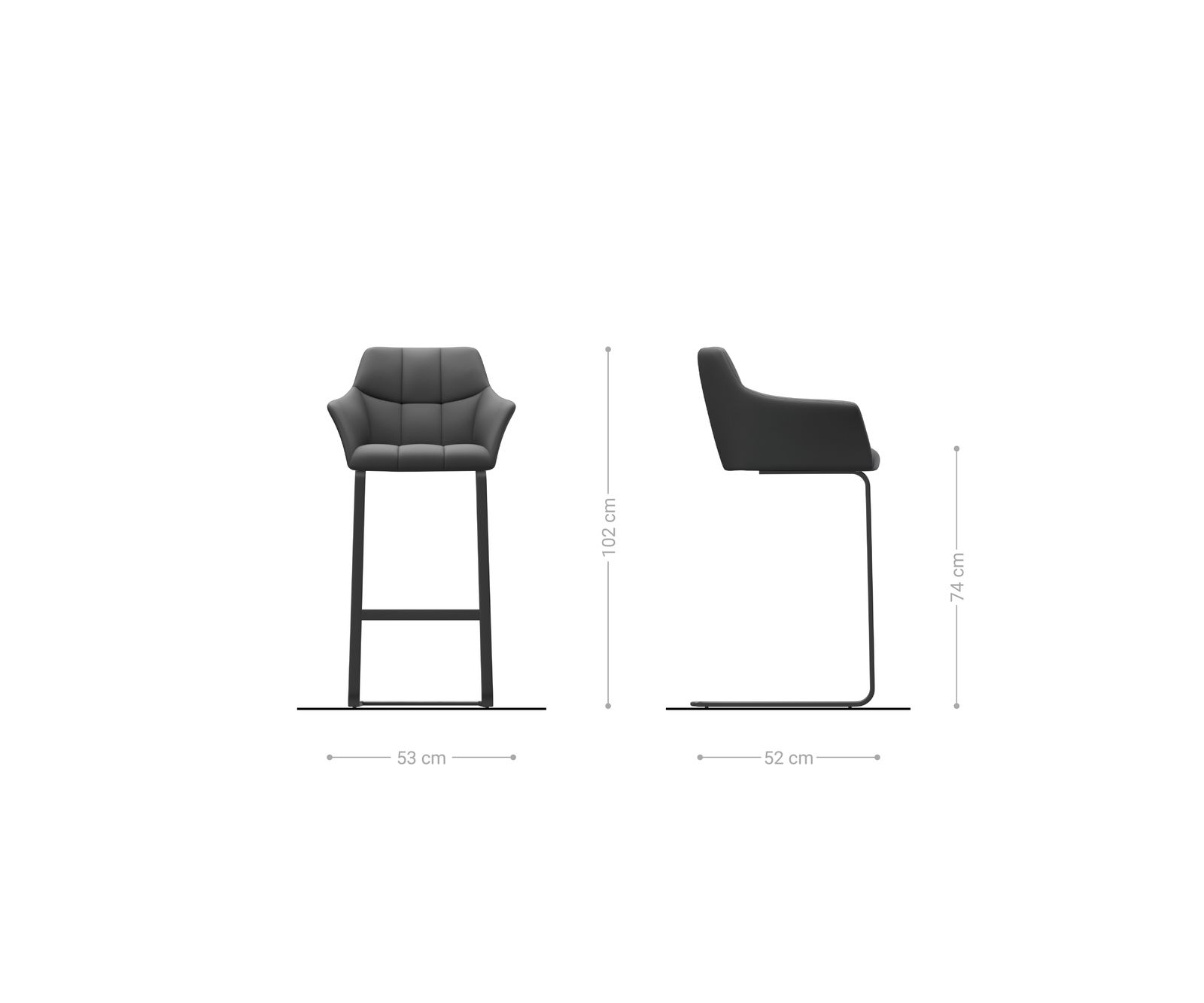 Barová židle Yulo-Flex bouclé měkký béžová jídelní židle plochá kov černá - Obrázek 6