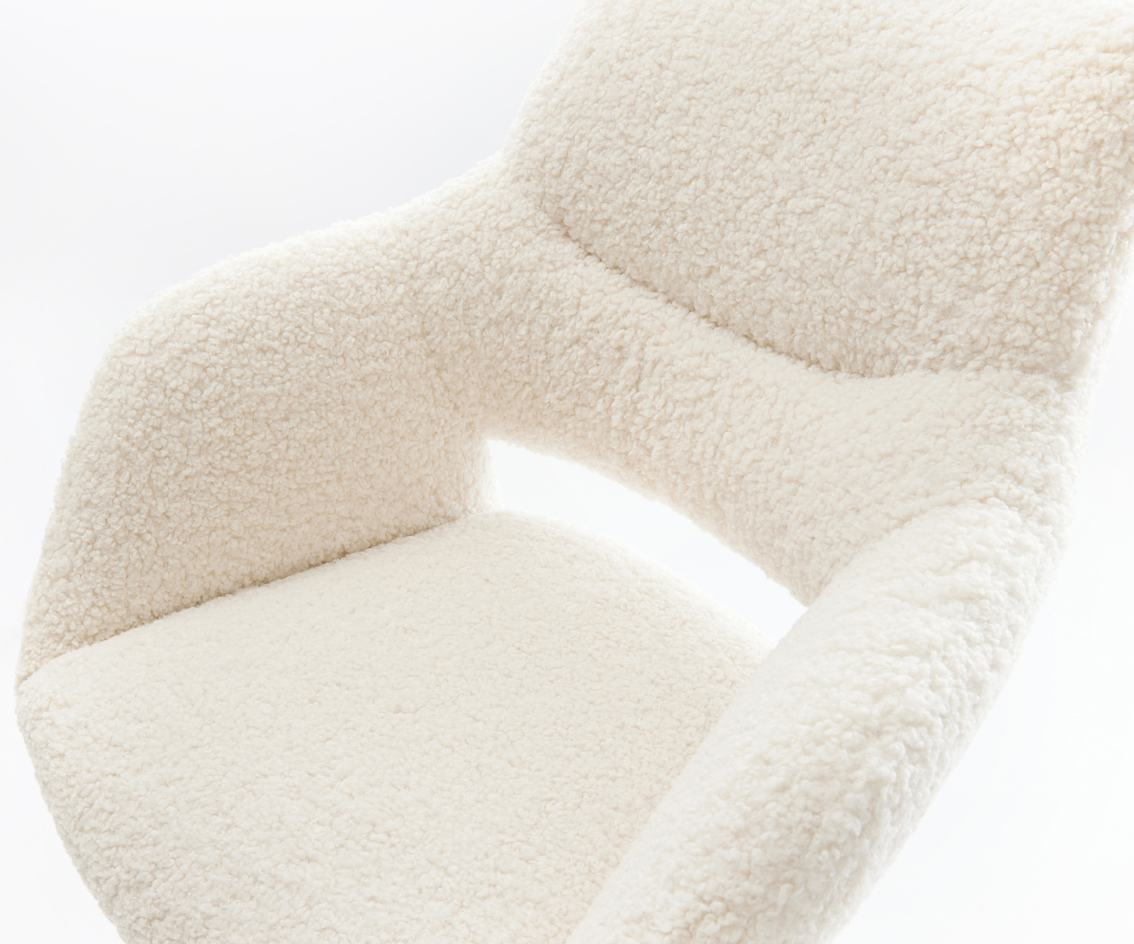 Barová židle Yago-Flex plyšová látka béžová tenká podnož kov černá taštičkové pružiny - Obrázek 4