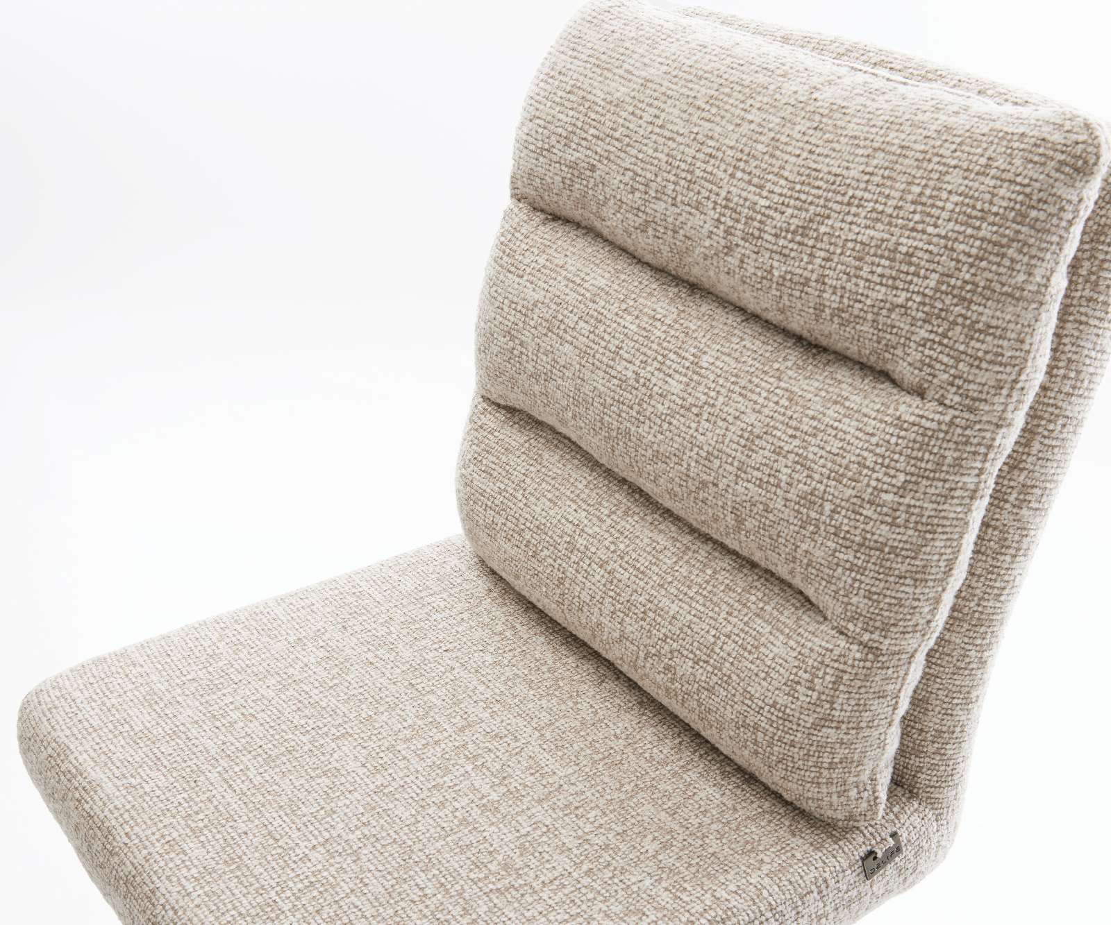 Barová židle Pela-Flex látka Měkký béžová otočná podnož výškově nastavitelná kov černá - Obrázek 4