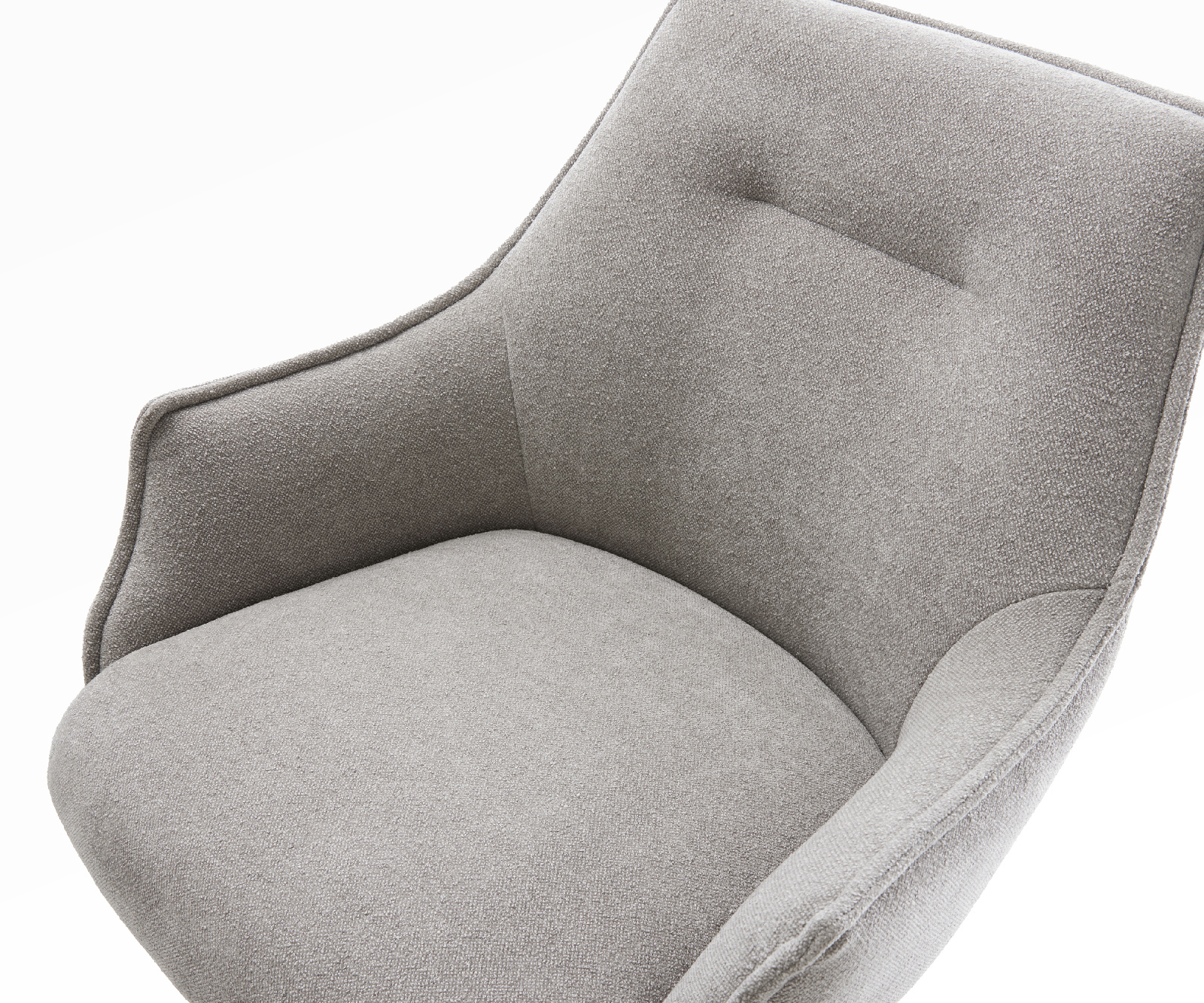 Barová židle Alja-Flex strukturovaná látka měkká šedá tenká podnož nerezová ocel stříbrná taštičkové pružiny - Obrázek 4