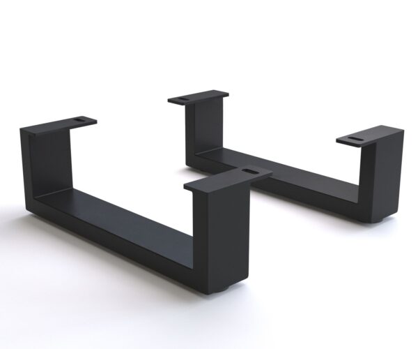 Podnož lyžina 20 cm kov černá pro skříň hloubky 60 cm (2ks sada)