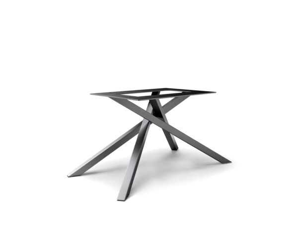 Křížová podnož pravoúhlá nerezová ocel grafit pro desky stolů od 200 cm