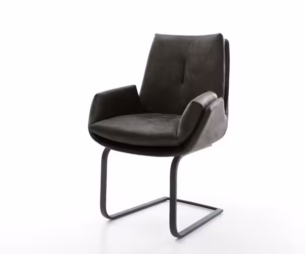 Jídelní židle Clea-Flex mikrovlákno antracitová vintage jídelní židle plochá černá