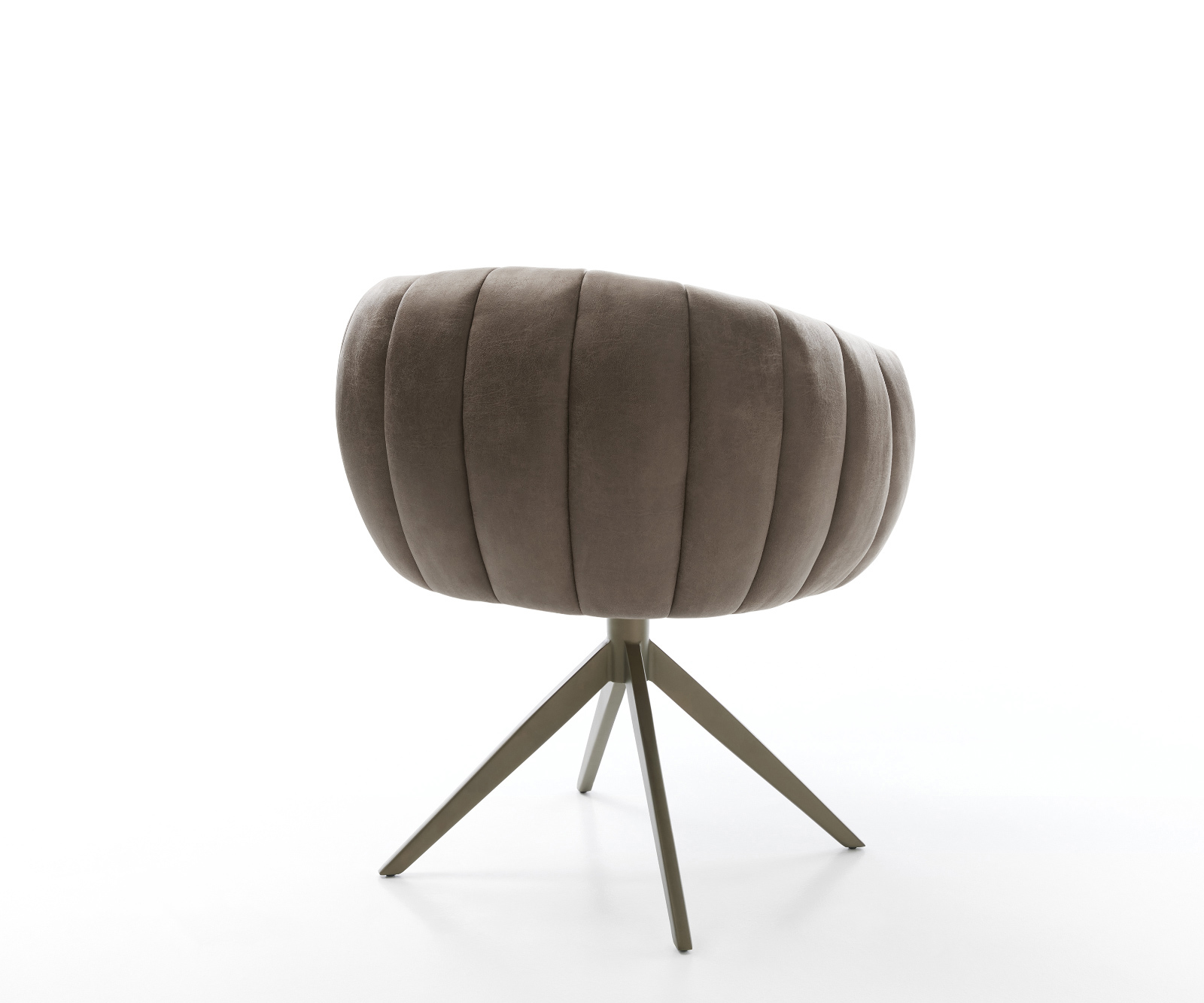Jedálenská stolička Jada-Flex mikrovlákno taupe vintage krížová podstava široká titánová farba 360° otočná hojdacia funkcia vrecková pružina - Image 5