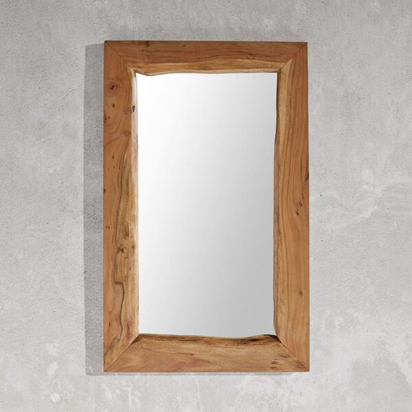 Nástěnné zrcadlo Live Edge 135×85 cm přírodní akácie nepravidelná hrana