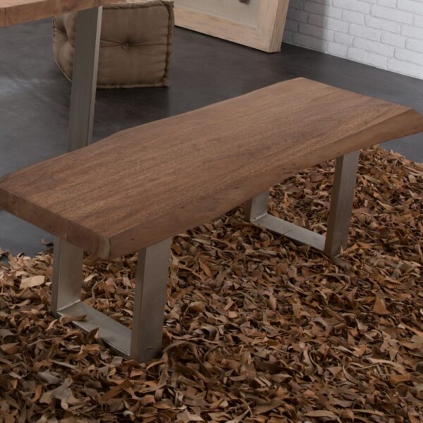 Deska lavice Live Edge nepravidelná hrana 135x40x5 hnědá akácie