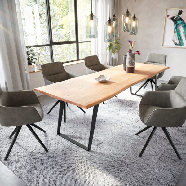 Jídelní stůl Edge 260×100 přírodní akácie kov