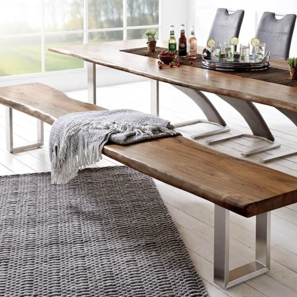 Deska lavice Live Edge nepravidelná hrana 295x40x5 hnědá akácie
