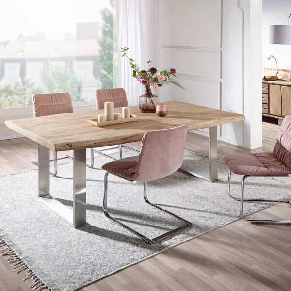 Stolová deska Edge 200×100 cm XL akácie champagne
