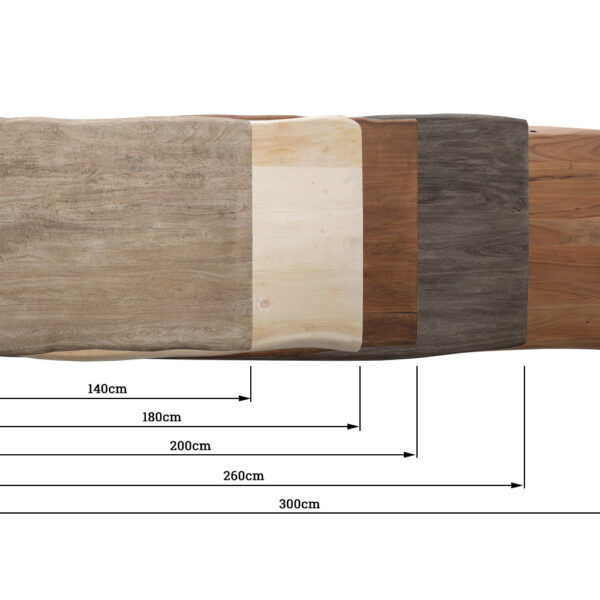 Stolová deska Edge 200×100 cm XL akácie champagne