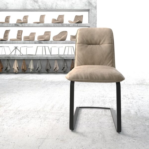 Jídelní židle Vinjo-Flex Béžová Vintage Cantilever Flat Černá