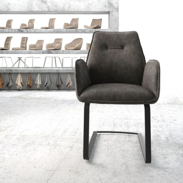 Křeslo Zoa-Flex Anthracite Vintage Cantilever Flat Černá