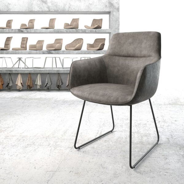 Jídelní židle Pejo-Flex antracitová vintage černá podnož