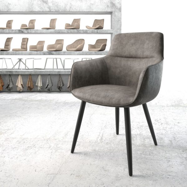 Jídelní židle Pejo-Flex Anthracite Vintage 4-nohá kónická Černá