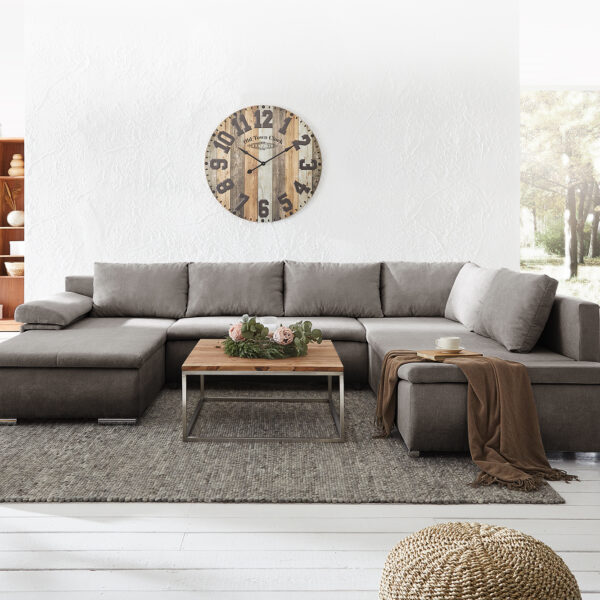 Abilene Sedací souprava 325×230 cm Khaki Hnědá Funkce spaní Otoman Variabilní