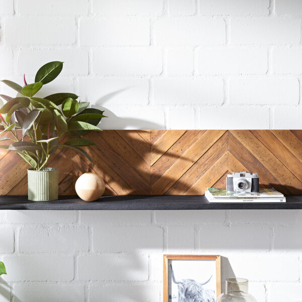 Nástěnná police Famke 130×25 cm mango teak