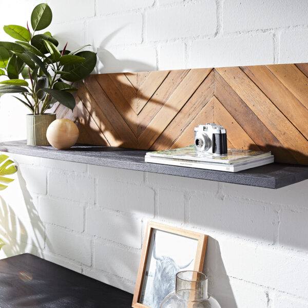 Nástěnná police Famke 130×25 cm mango teak