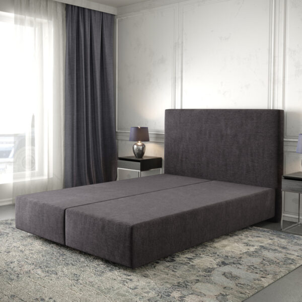Postel Boxspring Dream-Well 140×200 cm mikrovlákno černé