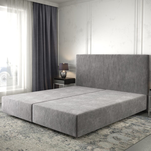 Postel Boxspring Dream-Well 180×200 cm mikrovlákno taupe