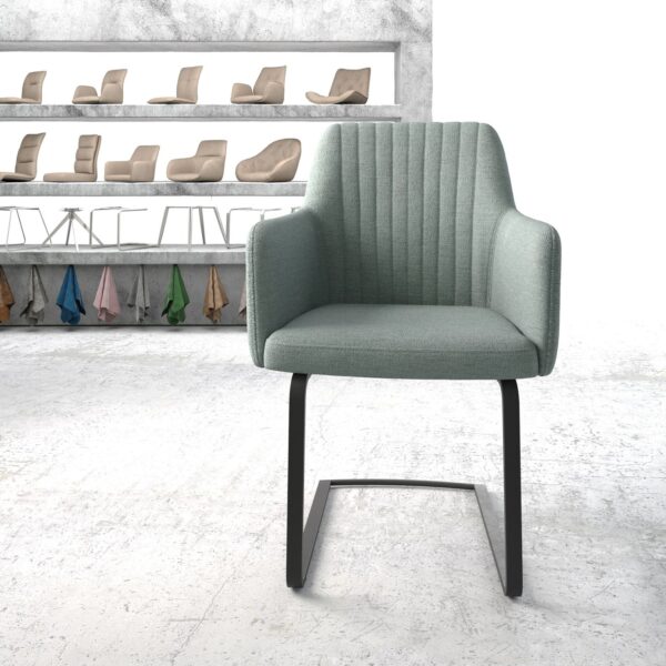 Křeslo Greg-Flex Mint Stripes Cantilever Flat Černá