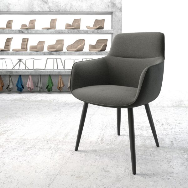 Jídelní židle Pejo-Flex Anthracite Structure 4-nohá kónická Černá