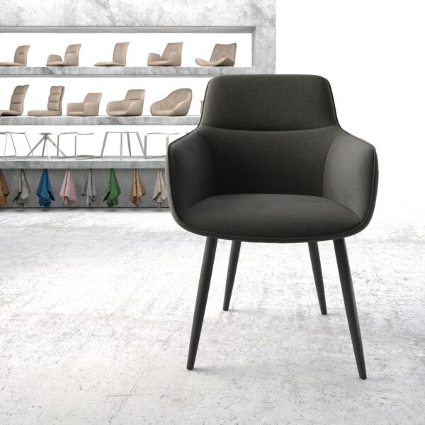 Jídelní židle Pejo-Flex Anthracite Structure 4-nohá kónická Černá