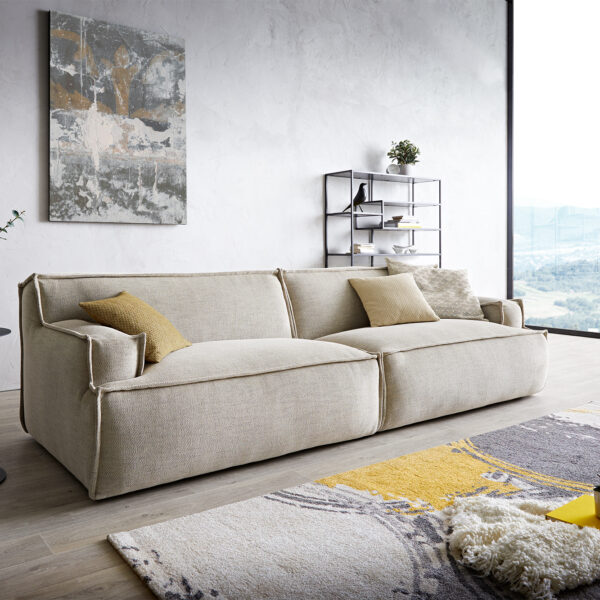 Pohovka Basit 290 x 110 cm žinylka béžová