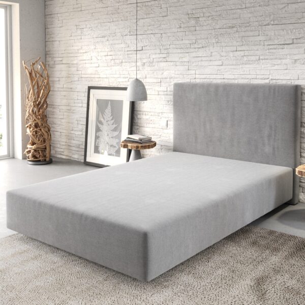 Postel Boxspring Dream-Well 120×200 cm mikrovlákno šedá