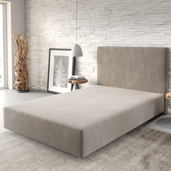 Postel Boxspring Dream-Well 120×200 cm mikrovlákno béžová