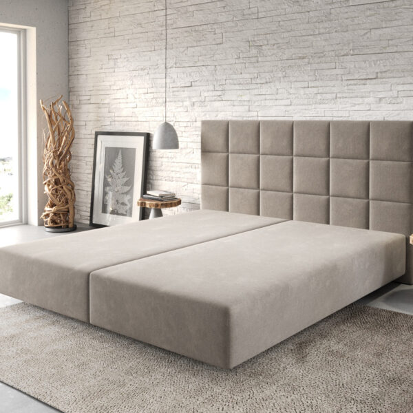 Postel Boxspring Dream-Fine 180×200 cm mikrovlákno béžová