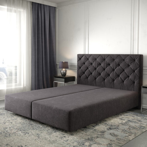 Postel Boxspring Dream-Great 140×200 cm mikrovlákno černé