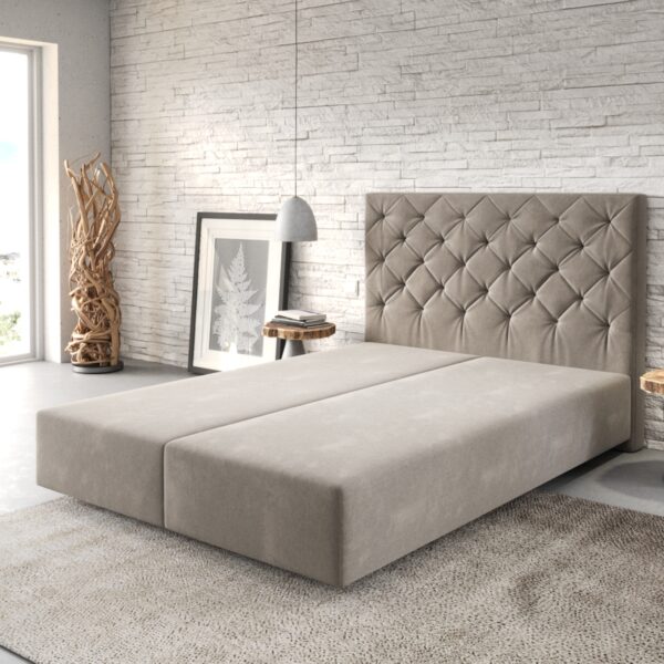 Postel Boxspring Dream-Great 140×200 cm mikrovlákno béžová
