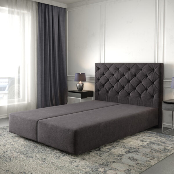 Postel Boxspring Dream-Great 160×200 cm mikrovlákno černé