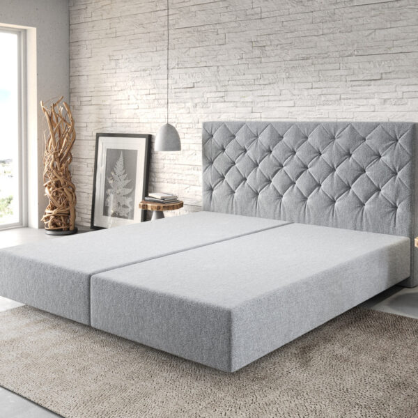 Postel Boxspring Dream-Great 180×200 cm mikrovlákno granitově šedá